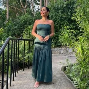 ZARA TOPSTITCHED DRESS
